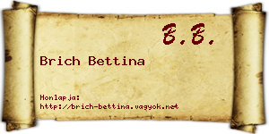 Brich Bettina névjegykártya